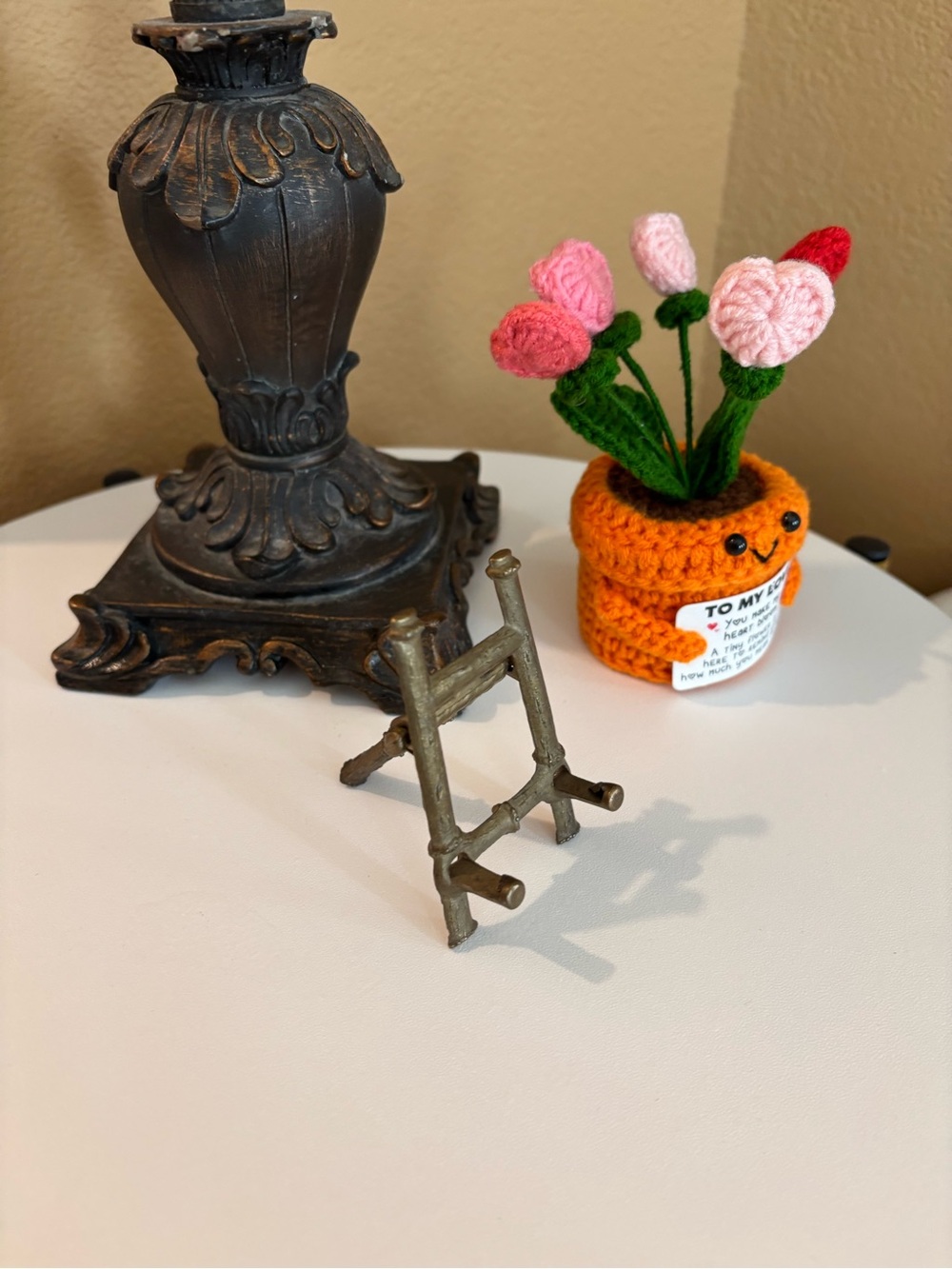 Vintage Brass Mini Easel Display Stand - Brass Finish Signed Made in Italy - Picture 2 of 9
